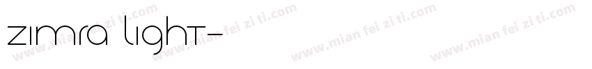 Zimra Light字体转换